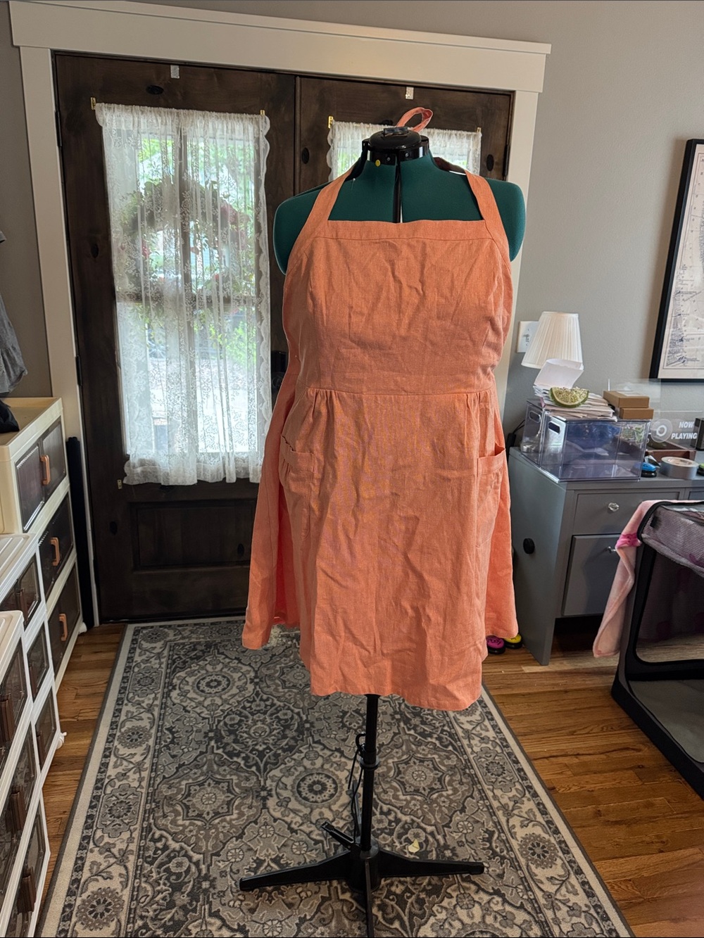 Coral sundress with Pockets